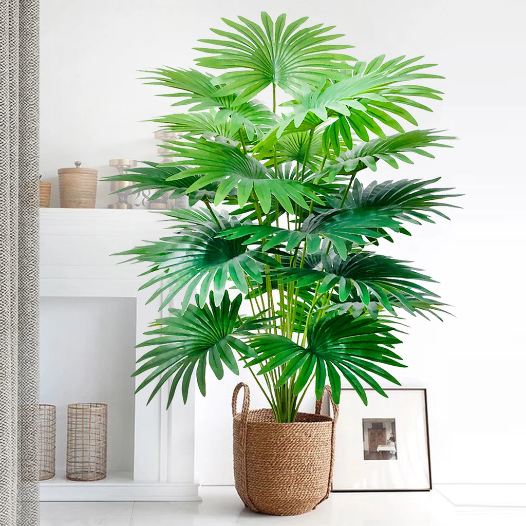 Artificial Palm Tree Decorative Leaves Tropical Fake Plant for Home and Garden Decoration