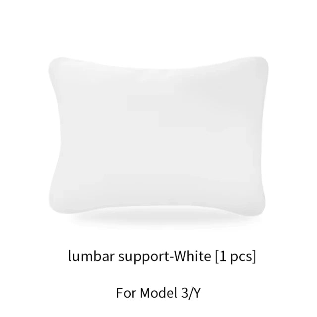 For Tesla Model 3 Y Car Neck Pillow Protective Lumbar Back Support Flocking High-Quality Headrest Lumbar Car Accessories