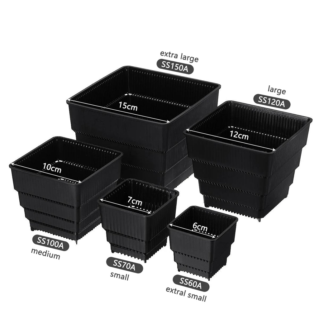 MESHPOT 6 Pack Square Succulent and Cactus Pots