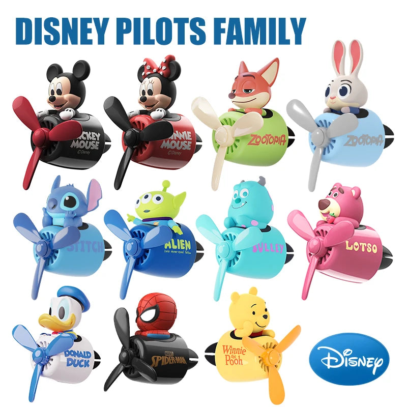Winnie the Pooh Pilot Car Air Freshener Cute Cartoon Vent Clip Fragrance Diffuser Interior Decoration