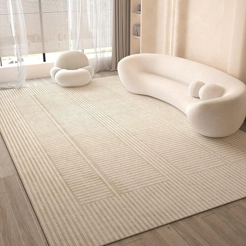 Cream Style Waterproof Living Room Carpet Anti Slip Bedroom Sofa Coffee Table Rug Modern Floor Mat