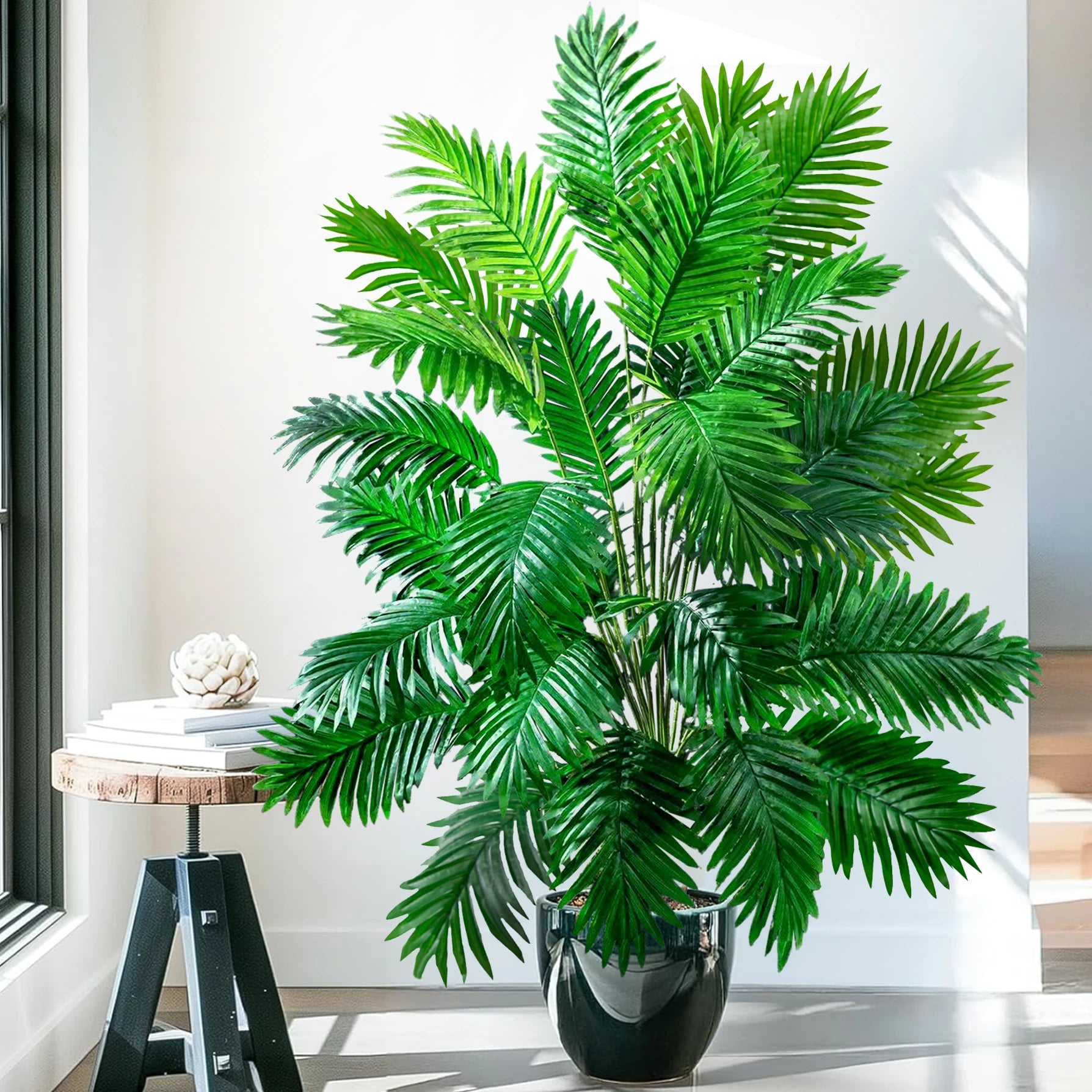 Artificial Palm Tree Decorative Leaves Tropical Fake Plant for Home and Garden Decoration